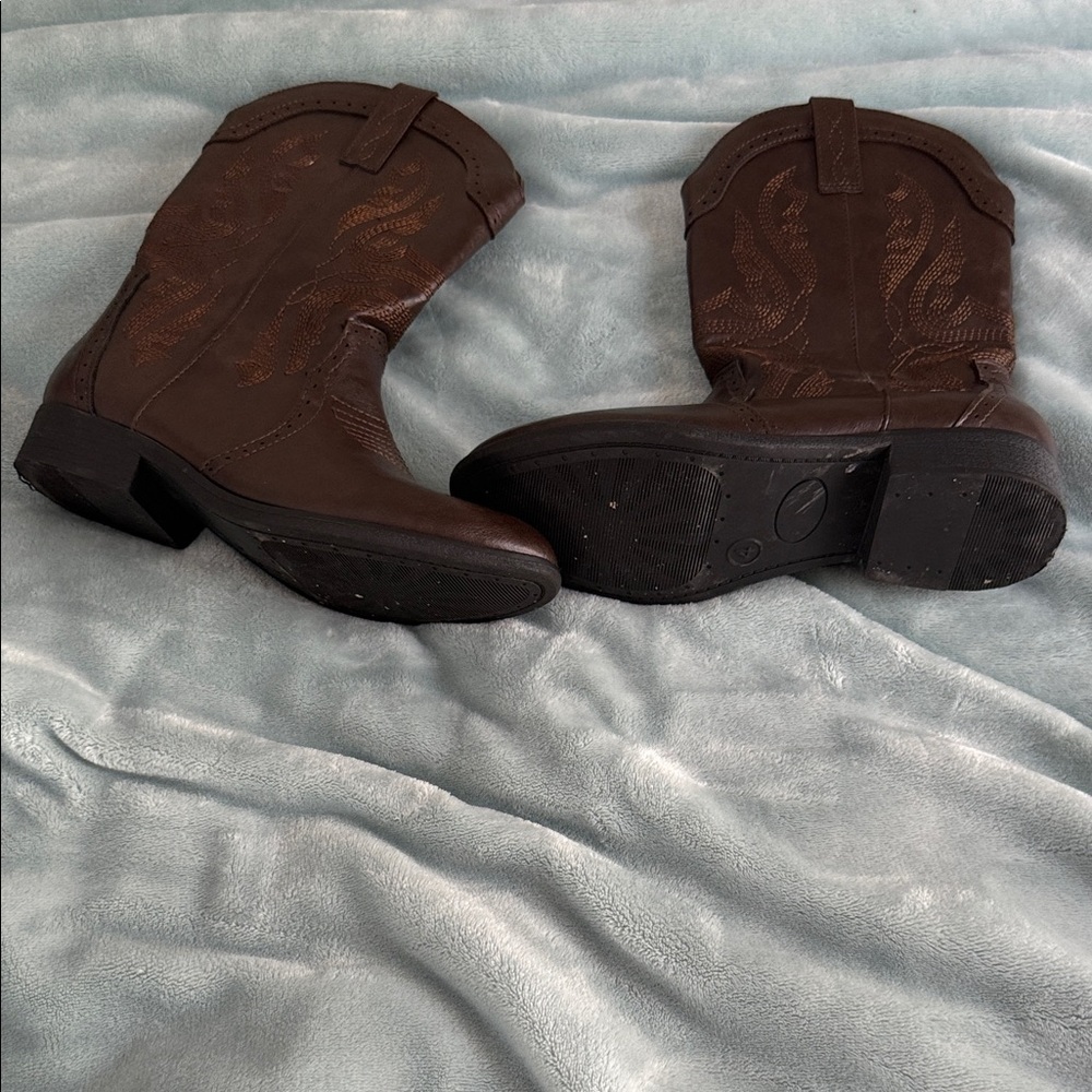 Dream Pairs Brown Kids Cowboy Boots - Picture 11 of 11